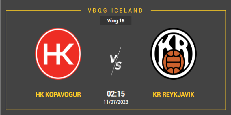 Soi kèo Châu Âu HK Kopavogur vs KR Reykjavik